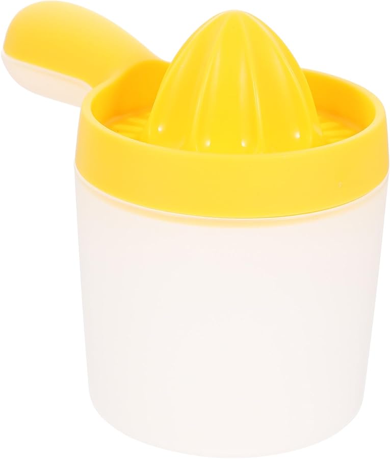 Yellow Manual Lemon Squeezer Hand Press Juicer With Strainer For Home Kitchen Citrus Fruits - Image 1